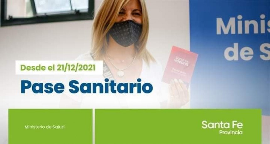 Santa Fe implementará el pase sanitario en todo el territorio provincial a partir del 21 de diciembre